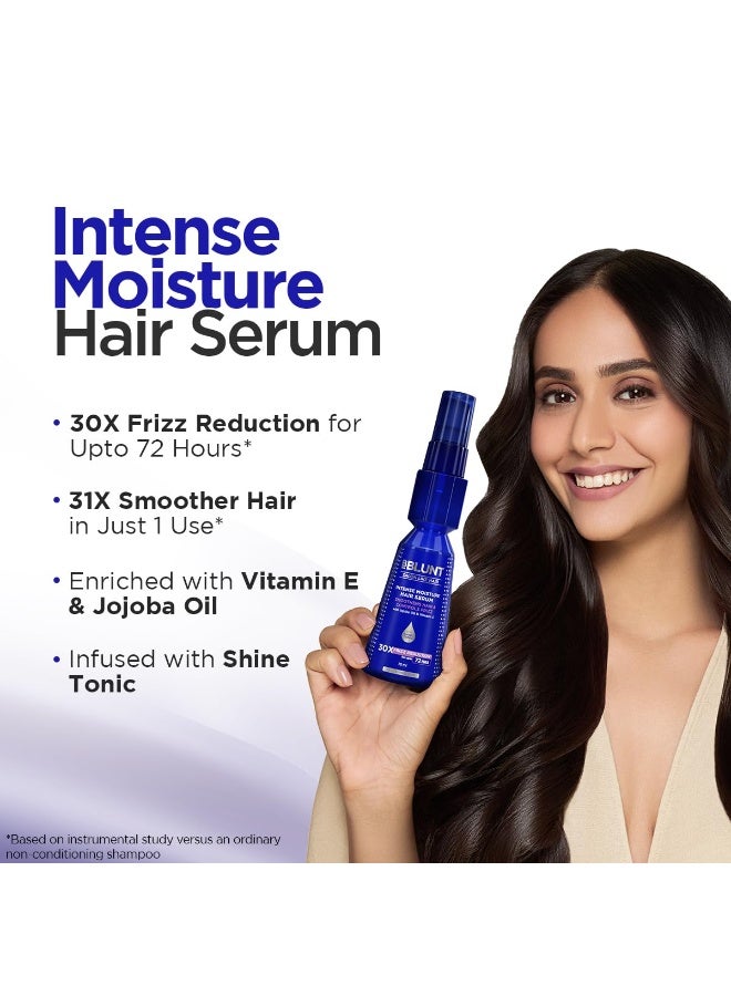 BBLUNT Intense Moisture Hair Serum with Vitamin E & Jojoba Oil* - 70 ml 30x Frizz Reduction for Upto 72 Hours* | 31x Smoother Hair in Just 1 Use* - Image 2